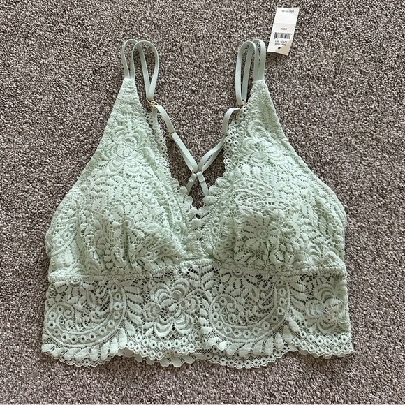 aerie Other - Aerie Mint Green Floral Lace Bralette, size Medium
